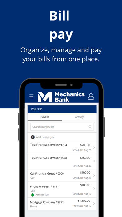 Mechanics Bank-Mobile Banking screenshot 1