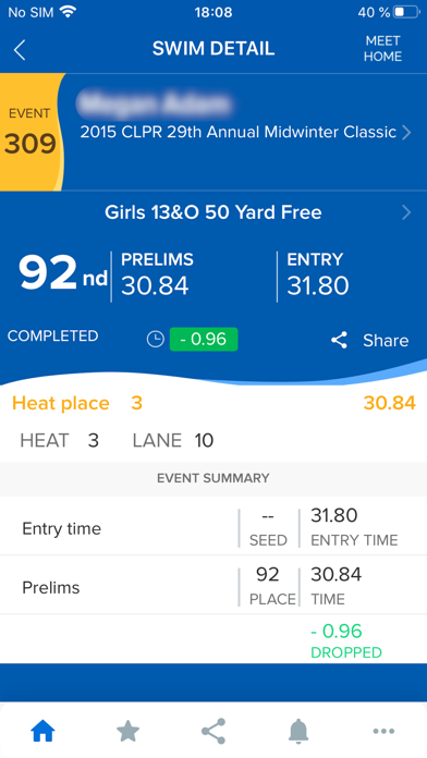 Meet Mobile: Swim screenshot 1