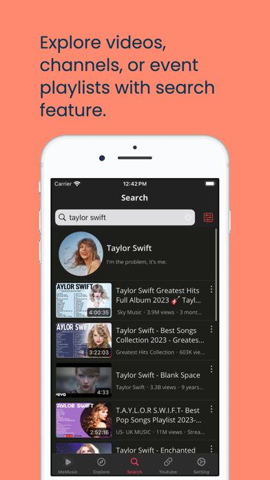 MeMusic - Stream Music, Video screenshot 2