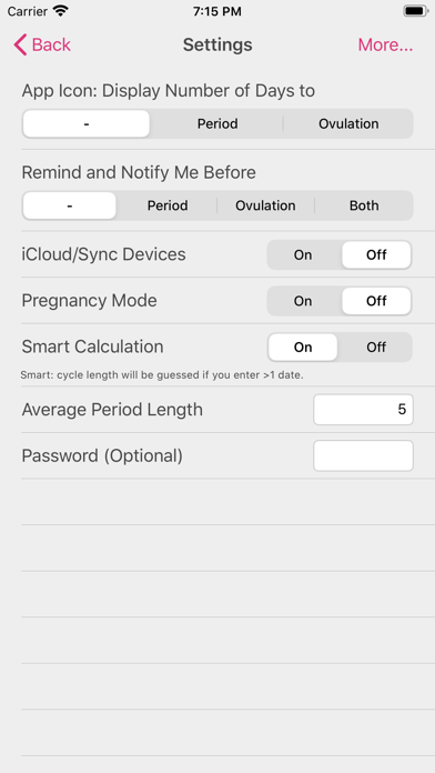 Menstrual Period Tracker screenshot 1