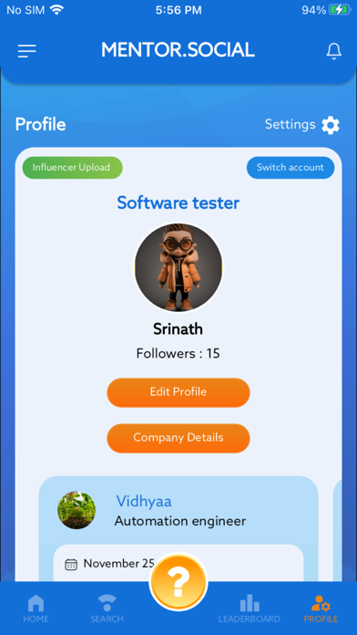 Mentor Social: Mentor App screenshot 1