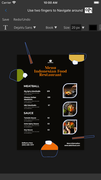 Menu Maker & Designer screenshot 2