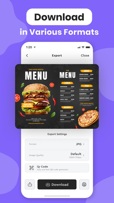 Menu Maker - Design,Templates screenshot 2