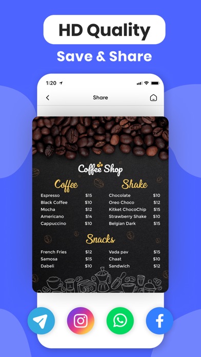 Menu Maker - Design,Templates screenshot 1