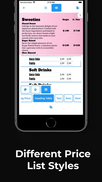 Menu Maker - Price List PDF screenshot 3