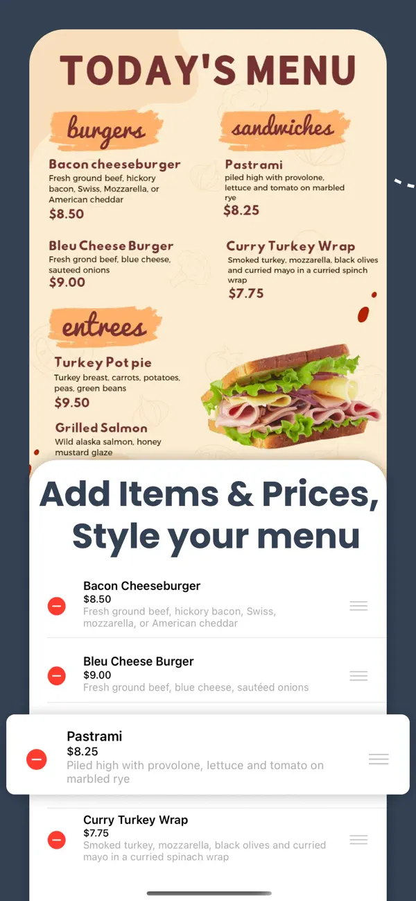 Menu Maker & Price List screenshot 4