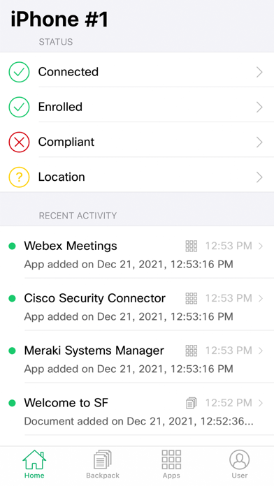 Meraki Systems Manager screenshot 1