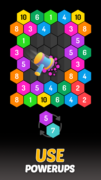 Merge Hexa™ Number Puzzle Game screenshot 1