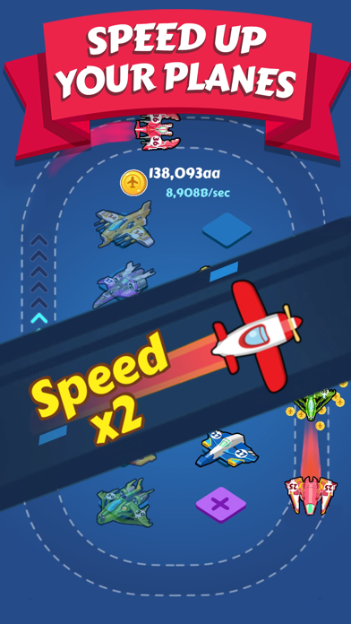 Merge Planes Idle Tycoon Game screenshot 2