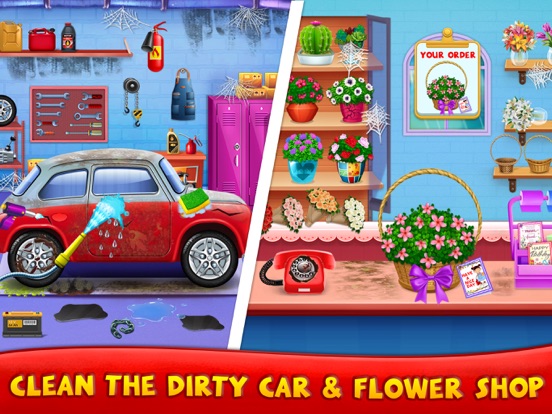 Messy House Cleaning Games screenshot 1