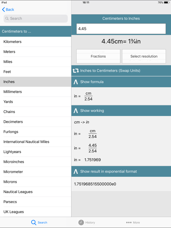 Metric Conversion tool screenshot 1