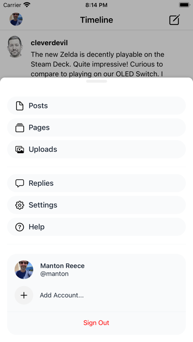 Micro.blog screenshot 2