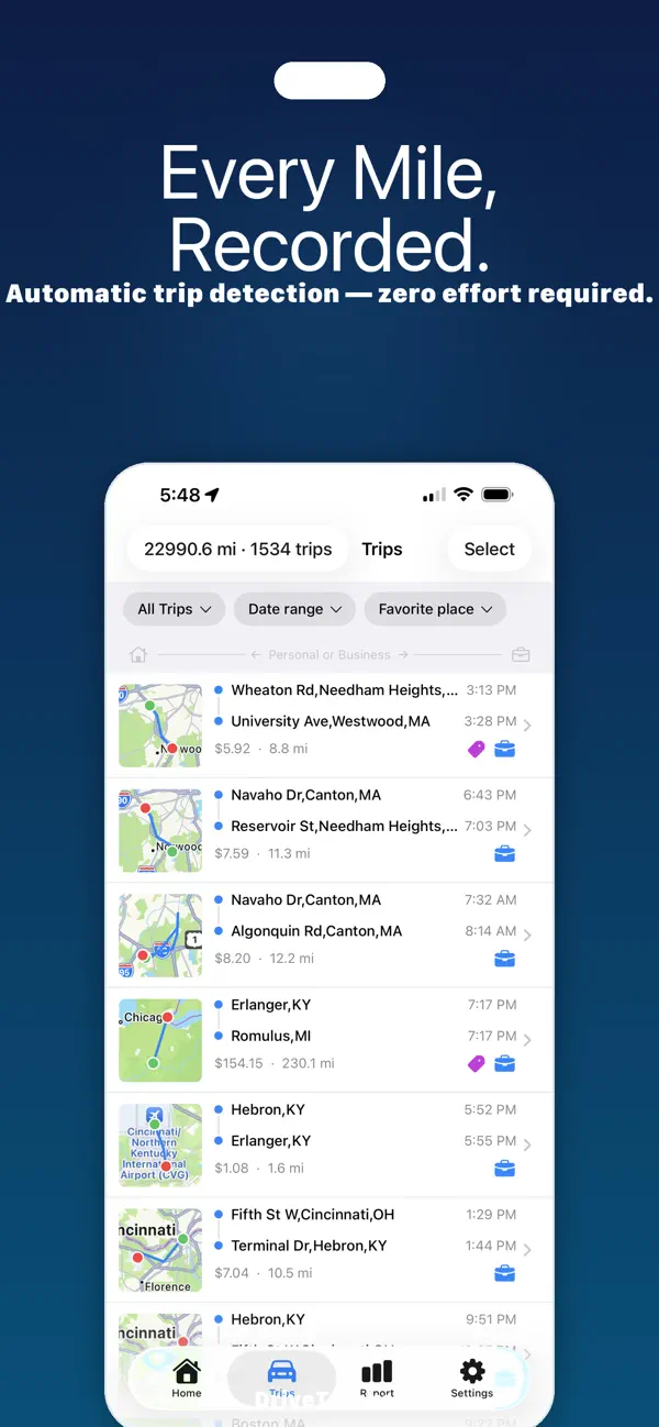 Mile Logger - Mileage tracker screenshot 4