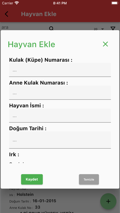 Miligram Sürü Yönetim Programı screenshot 1