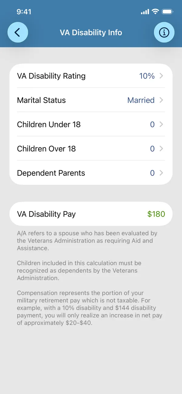 Military Retirement screenshot 3