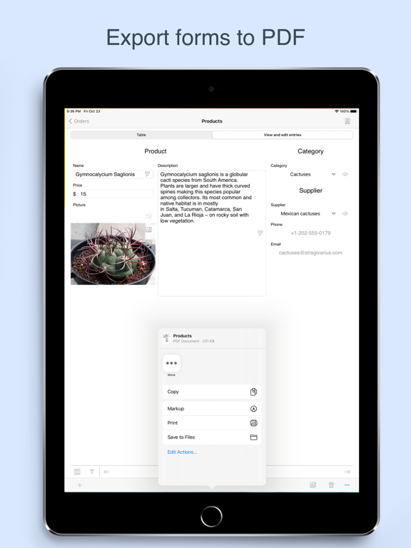 MobiDB Database screenshot 3