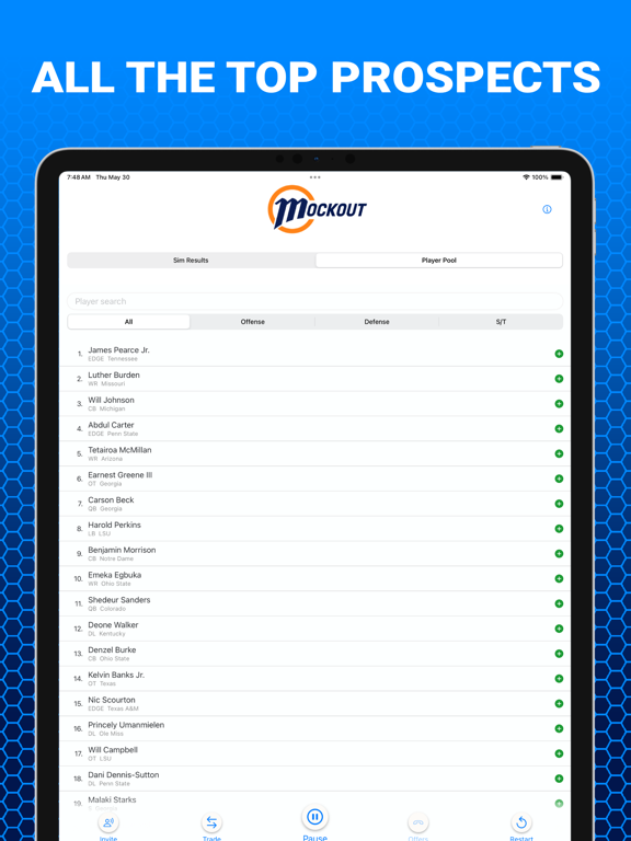 MockOut - NFL Draft Simulator screenshot 2