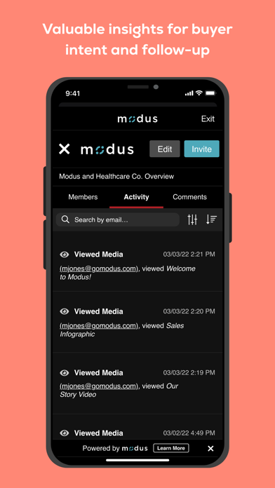 Modus: Sales Enablement screenshot 1