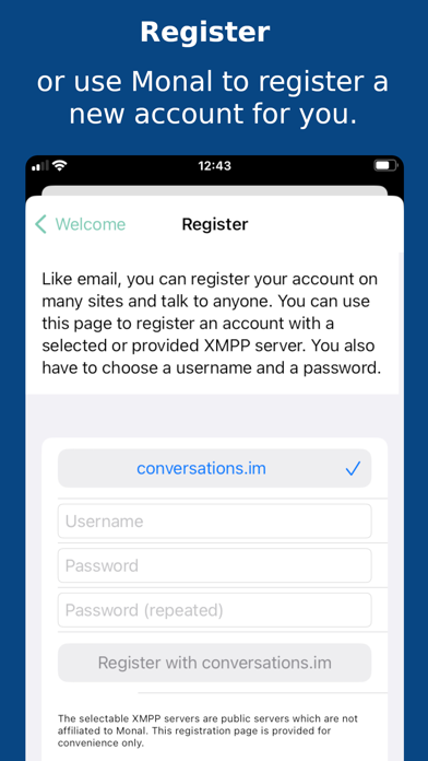 Monal — XMPP Chat screenshot 1
