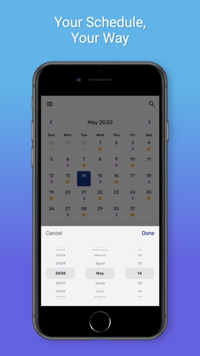 Monaweb -Shift worker calendar screenshot 1