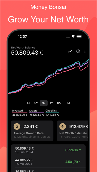 Money Bonsai Net Worth Tracker screenshot 1