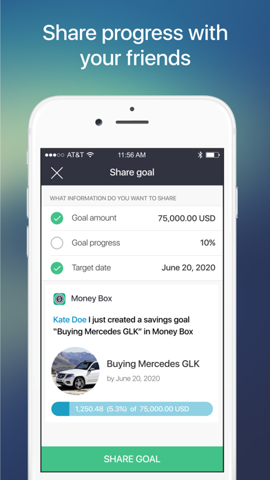 Money Goals: Savings Box screenshot 1
