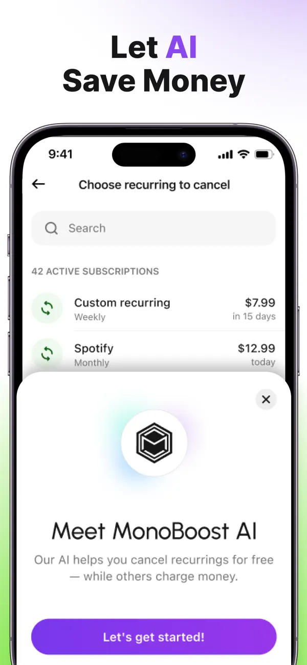 MonoBoost Cancel Subscriptions screenshot 2