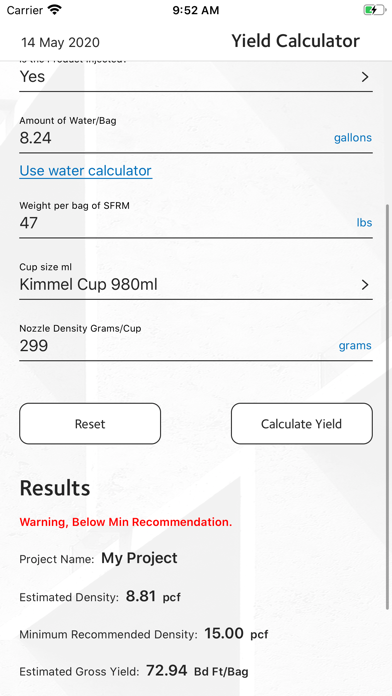 Monokote® Yield Calc screenshot 3
