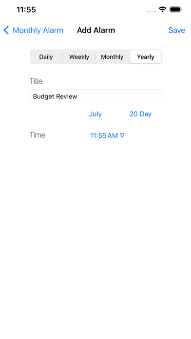 Monthly Alarm (Weekly, Yearly) screenshot 3