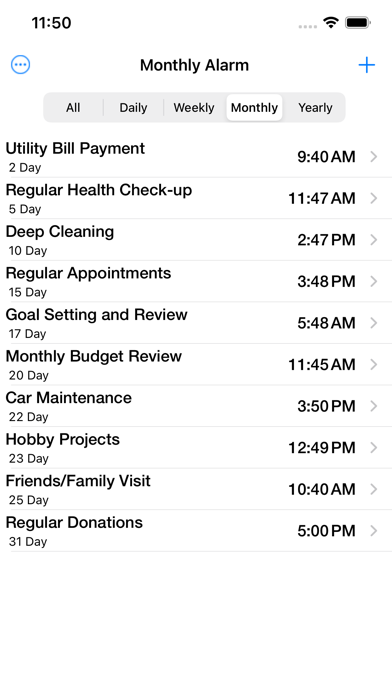 Monthly Alarm (Weekly, Yearly) screenshot 4