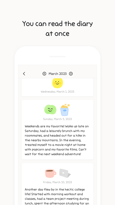 Moodie - Mood Diary With Lock screenshot 2