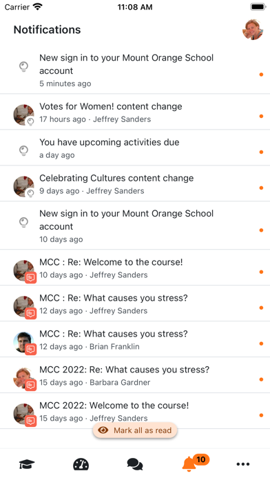 Moodle screenshot 2