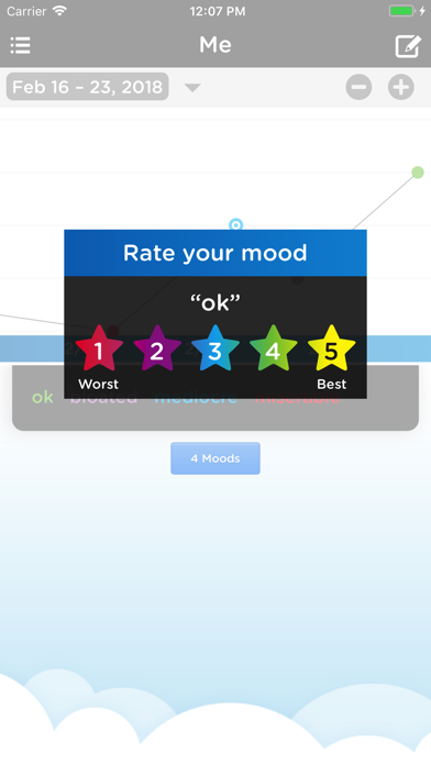 Moodtrack Social Diary screenshot 1