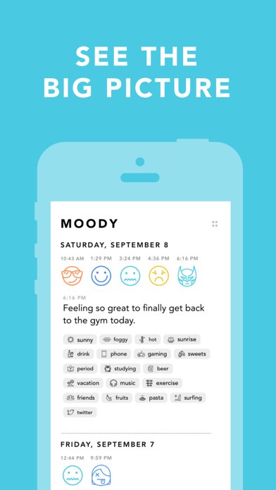 Moody: Mood Tracker & Journal screenshot 3