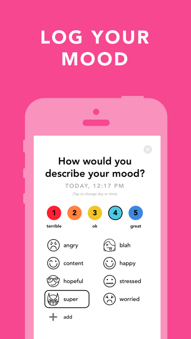 Moody: Mood Tracker & Journal screenshot 8