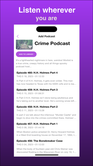 Morbid: True Crime Podcast App screenshot 3