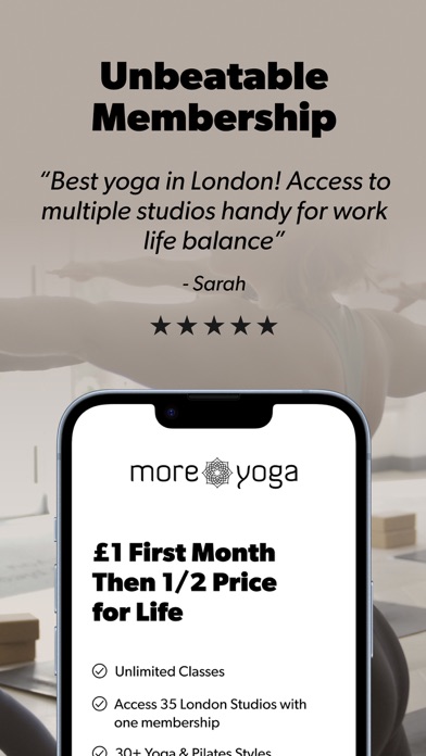 MoreYoga London Yoga Studios screenshot 5