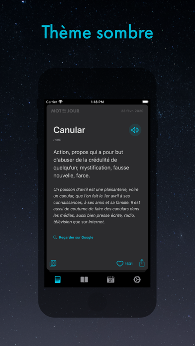 Mot du jour — Daily French app screenshot 1