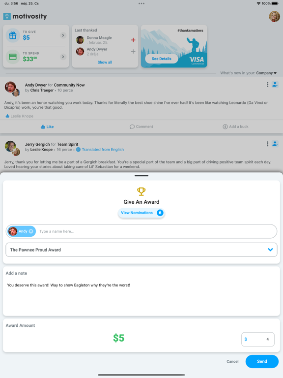 Motivosity screenshot 2