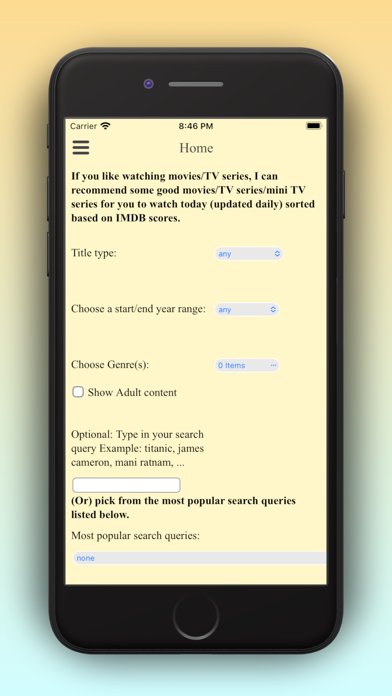 Movie-recommender screenshot 3