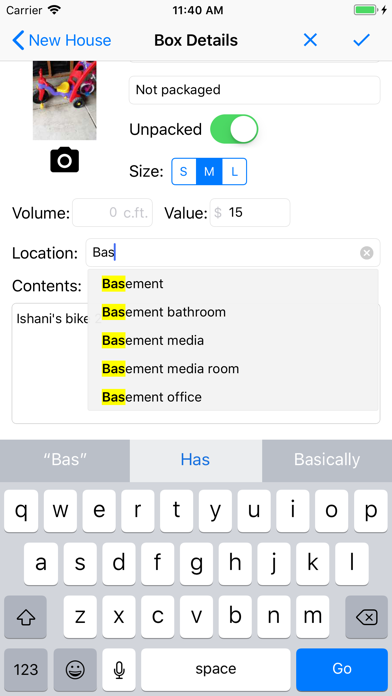 Moving Organizer Lite screenshot 1