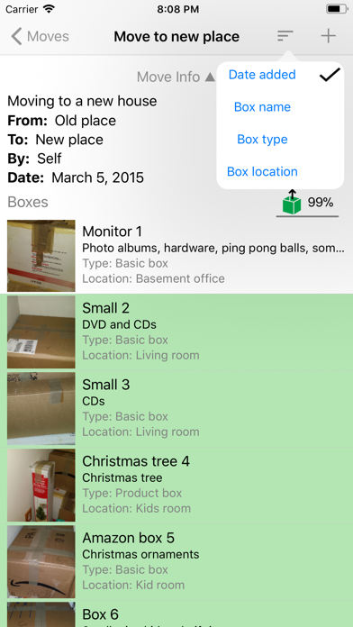 Moving Organizer Lite screenshot 4