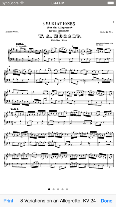 Mozart Variations for piano screenshot 1