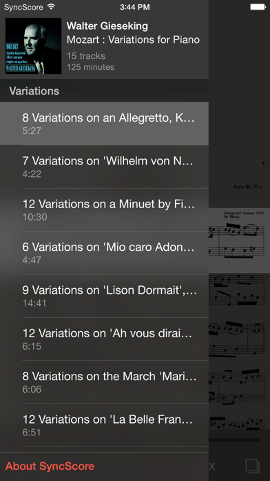 Mozart Variations for piano screenshot 2