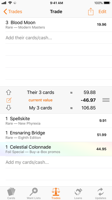 MTG Trades screenshot 2