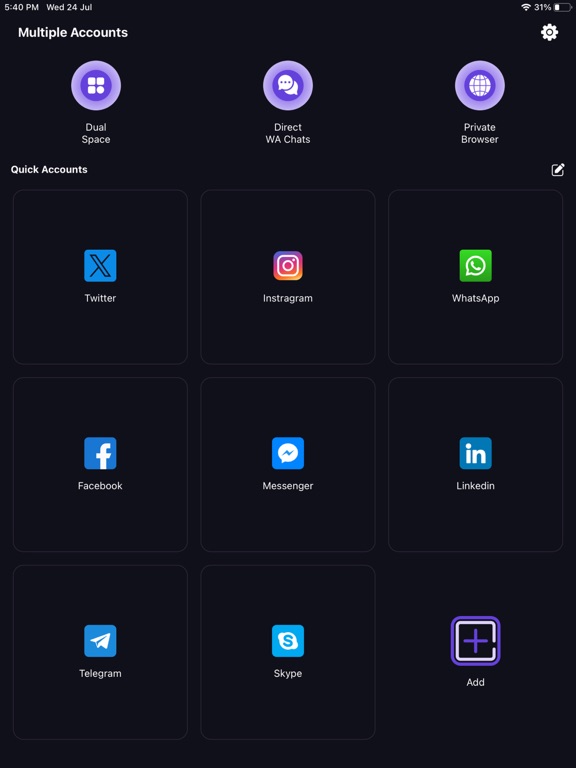 Multiple Accounts: Dual Spaces screenshot 3