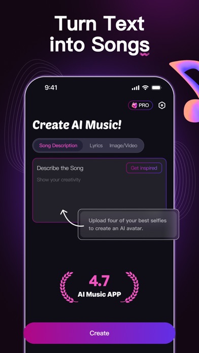 Musent: AI Songs & Music Maker screenshot 1