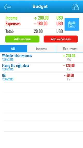 My budget : Personal spendings and revenue manager, currency exchange and notes with reminders screenshot 4
