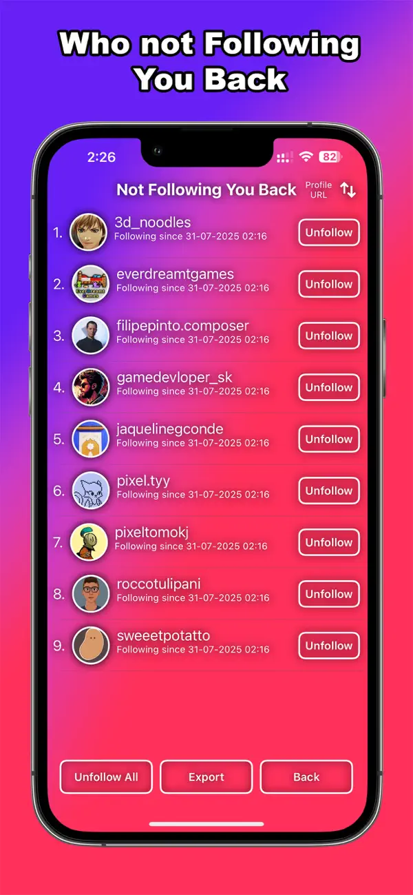 My Followers-Unfollowers Track screenshot 5