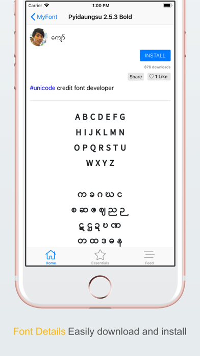 My Font - Myanmar Font screenshot 3